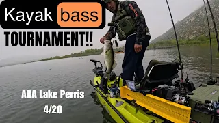 Fishing my first Kayak Bass Tournament! ABA Lake Perris 4/20