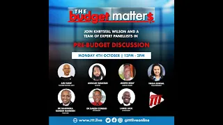 TT Budget Matters Pre-Discussion + Budget Presentation From The Parliament - Monday October 4th 2021