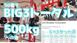 勘違いしていた5x5セット法を「5x5Routine Generator」を使ってやり直してみた！　～50歳でBIG3トータル500㎏への道～