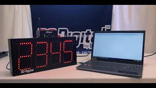 Data Controlled Multi-Function Number Display w/ Wireless Data Transmitter- DC-60T-DN-UP-Static-W-IN