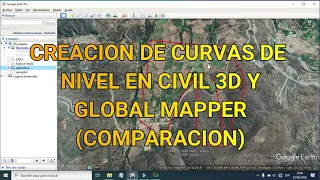 como generar curvas de nivel usando google earth, global mapper y civil 3d