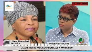 LILIANE PIERRE PAUL REND HOMMAGE A KONPÈ FILO