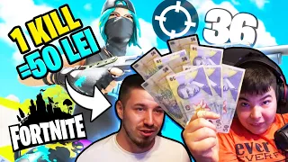 Fortnite cu IUSTINEL | 1 KILL = 50 LEI! M-A RUPT LA BANI!