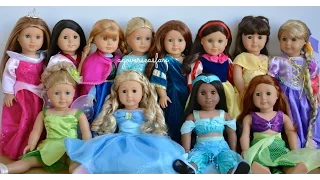 American Girl Doll Disney Princesses ~ Frozen, Cinderella, Ariel, Belle