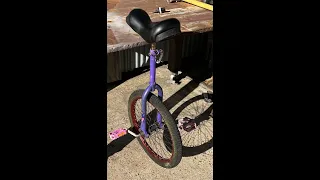 Building a DIY unicycle from a scrap 20" bike.