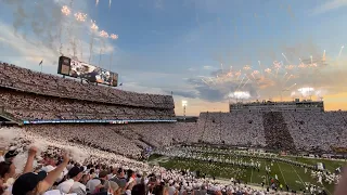 Penn State vs West Virginia Entrance 9/2/2023 Home Opener Helmet Stripe Game