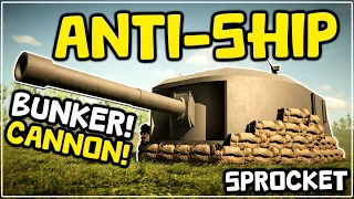 I Built A HUGE ANTI-SHIP BUNKER CANNON In Sprocket!