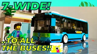 🚎 I tried 7-wide on these Lego City Bus MOCs: More seats! Better proportions!