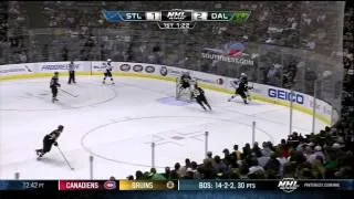 Derek Roy goal 2-1 Mar 3 2013 St. Louis Blues vs Dallas Stars NHL Hockey