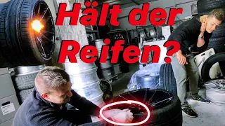 Reifen mit Feuerzeug aufziehen?! | Neue Felgen für den CLS63 werden gepulvert