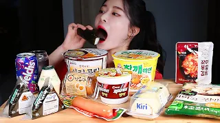 ASMR THE BEST FOOD DUOS AT THE KOREAN CONVENIENCE STORE! CONVENIENCE STORE FOODS FEAST MUKBANG