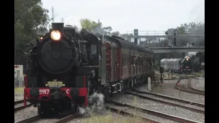 [Hunter Valley Parallel Run] Heritage Trains: Steam Locomotive 5917 and R766 arrive Maitland Station