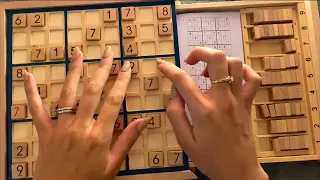 😴 ASMR - Wooden Sudoku - Clicky Whispering