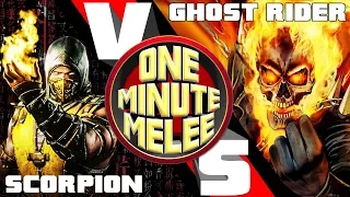 Scorpion & Sub-Zero REACT to Scorpion VS Ghost Rider  - ONE MINUTE MELEE | MKX PARODY REACTION!