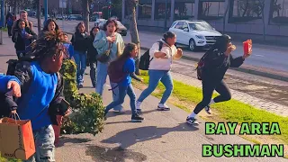 Bushman prank: San Francisco tourists RUNNING for their lives all weekend long!