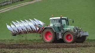 Ploughing with Fendt 820 & Kverneland 6 Furrow - pure SOUND!