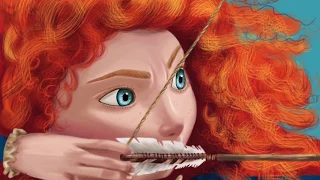 Brave Disney Princess Merida Drawing Process