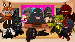 The Kaiju react to GODZILLA VS KONG THE MUSICAL - Animated Song | Gacha club