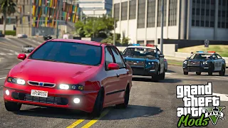 FUGA INSANA DA POLICIA COM FIAT MAREA TURBO - GTA 5 MODS