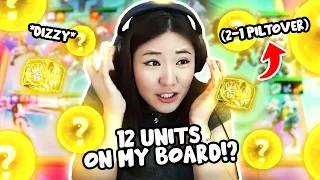 GETTING DIZZY WITH 12 UNITS ON MY BOARD! *2-1 PILTOVER CASHOUT* | TFT SET 9