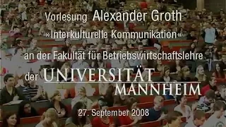 Alexander Groth - Uni-Vorlesung "Interkulturelle Kommunikation"