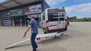 Rollerbühne SlidePort mit 170kg Nutzlast für Kastenwagen, wie z.B. Fiat Ducato, MB Sprinter