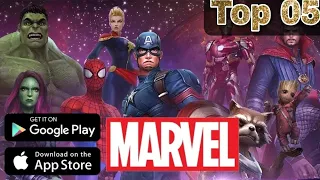 TOP 05 Marvel Games for Android 2023 | CONSOLE GAMES ON MOBILE - ULTRA HD GRAPHICS!