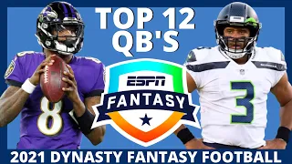 Dynasty Quarterback Rankings - 2021 Fantasy Football