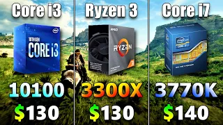 Core i3 10100 vs Ryzen 3 3300X vs Core i7 3770K