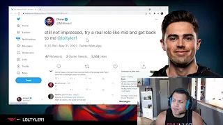 Tyler1 Reacts to Midbeast Tweet and ROASTS Him!!