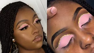 Pink & Gold Prom Inspired Cut-Crease | Client Makeup Tutorial