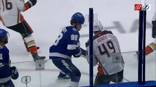 Mikhail Sergachev hits Max Jones and fights against him (21 feb 2023)