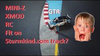 Will a Mini-Z / Xmod / 1:24 or 1:28 scale rc FIT on a DRIFT RACER Sturmkind.com Race Track?