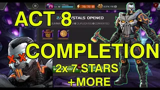 ACT 8 COMPLETION REWARDS (INSANE LUCK FRFR) | MARVEL CONTEST OF CHAMPIONS | [MCOC]