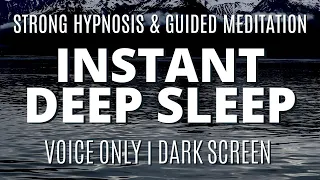 Powerful Guided Meditation & Sleep Hypnosis | Reduce Anxiety | Dark Screen, Voice Only Experience