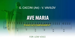 Ave Maria / Karaoke piano / Caccini (Att) -Vladimir Vavilov  / Low voice