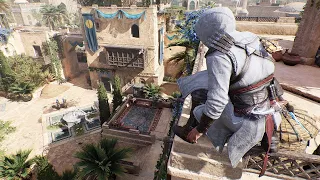 Assassin's Creed Mirage - Stealth & Free Roam Combat Gameplay [4K No HUD Immersion]