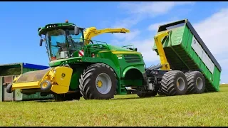 Lucerne / Alfalfa Silage harvesting | Special John Deere 8600i Container Carrier | Timmerman