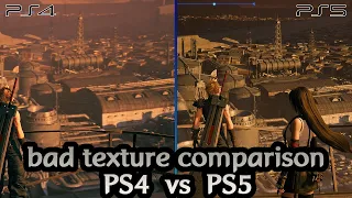 Final Fantasy 7 remake intergrade bad texture comparison PS4 vs PS5