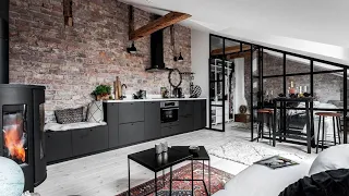 industrial style in a creative Scandinavian apartments