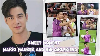 Sweet moment of Mario Maurer, running up to his girlfriend to ask her to take a picture with him.