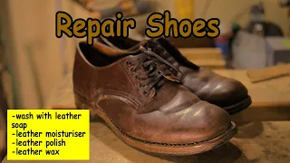 Red Wing Shoes repair, Restoration shoes (thrift store)