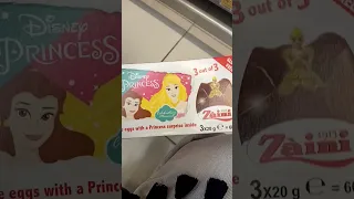 #zaini chocolate egg surprise with a princess inside #Disney princess #asmrcandy #short