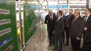 Nov 30, 2012 Russia_Medvedev visits locomotive plant in Rostov region