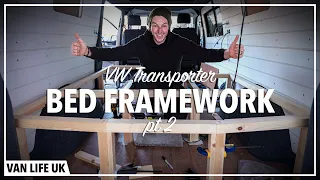 VW T6 BED FRAMEWORK // Designing & Building Bespoke U-Shape Layout // Self Build Camper (Part 2)