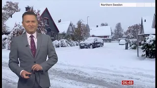 Weather Events - First snow of winter hit early yesterday (Sweden) - BBC - 21/Sep/2023