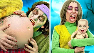 Моя безумная семья зомби! 💀 Смешные хитрости и ситуации для беременных