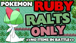 Can I Beat Pokemon RUBY With Just a RALTS?! - No Items In Battle - Pokemon Challenges!