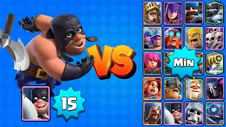 VERDUGO NV15 vs TODAS LAS CARTAS AL MÍNIMO | Clash Royale