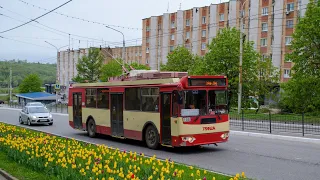 Город Калуга. Поездка на троллейбусе Зиу по 12 маршруту